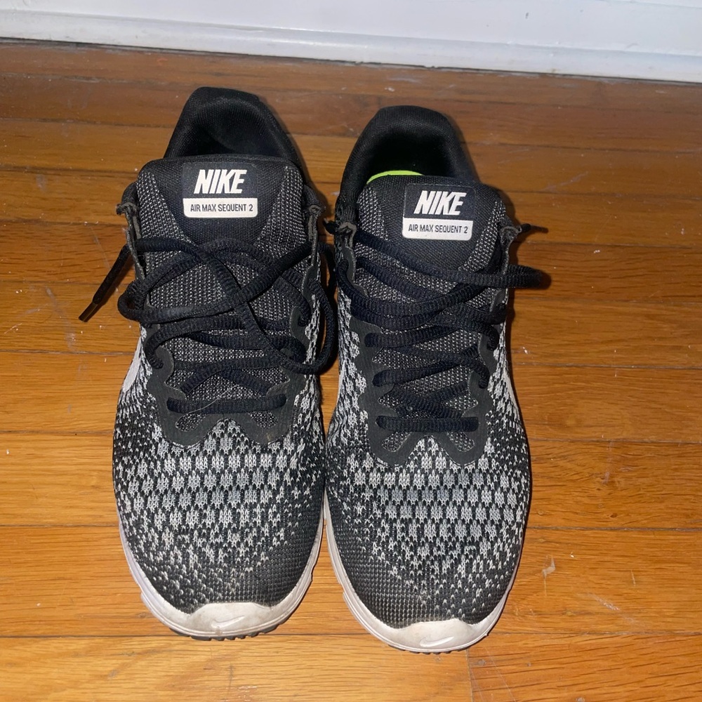 Nike Black and Green Sneakers